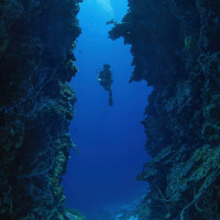 cave with diver