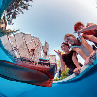 U.S.S. CONSTITUTION Model Ship water entry