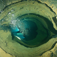 Francie-Trou Madame-výstup z lůna jeskyně