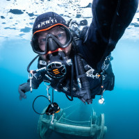 Nurkowanie podlodowe, Jaworzno, koparki, Polska