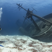 Diver and a wreck